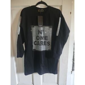 Black Pharaoh "no one cares' long sleeve shirt size small NWT